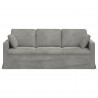 Sofa Jasnoszary 198 x 78 x 80 cm Aksamit