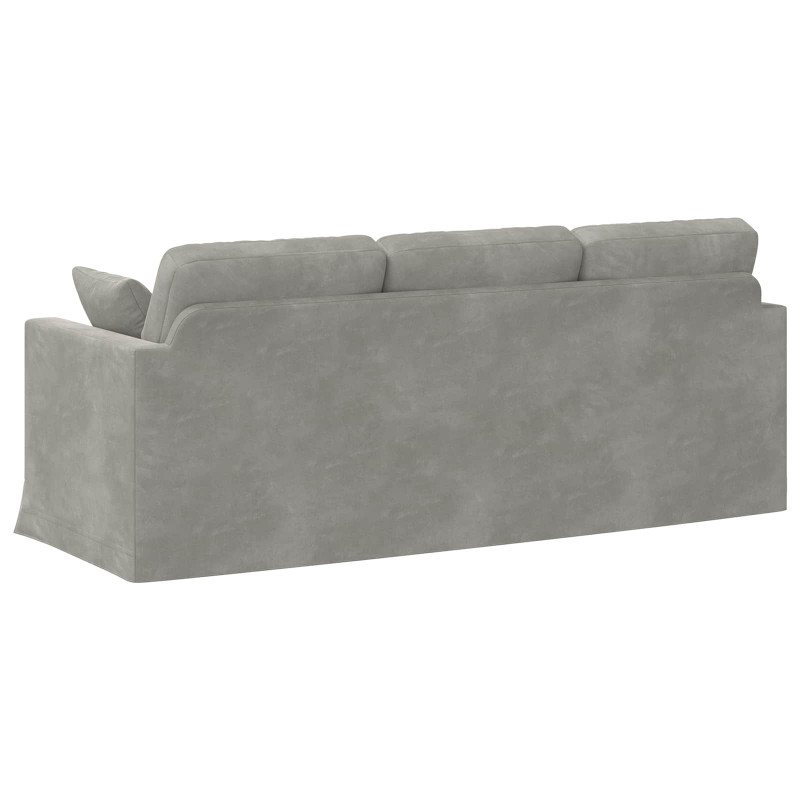 Sofa Jasnoszary 198 x 78 x 80 cm Aksamit