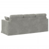 Sofa Jasnoszary 198 x 78 x 80 cm Aksamit