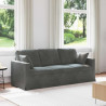Sofa Ciemnoszary 198 x 78 x 80 cm Aksamit