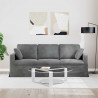 Sofa Ciemnoszary 198 x 78 x 80 cm Aksamit