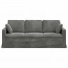 Sofa Ciemnoszary 198 x 78 x 80 cm Aksamit