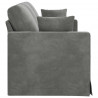Sofa Ciemnoszary 198 x 78 x 80 cm Aksamit