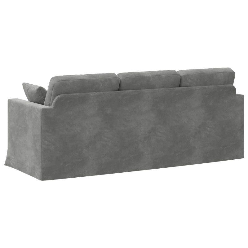 Sofa Ciemnoszary 198 x 78 x 80 cm Aksamit