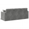 Sofa Ciemnoszary 198 x 78 x 80 cm Aksamit