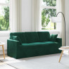 Sofa Ciemna zieleń 198 x 78 x 80 cm Aksamit