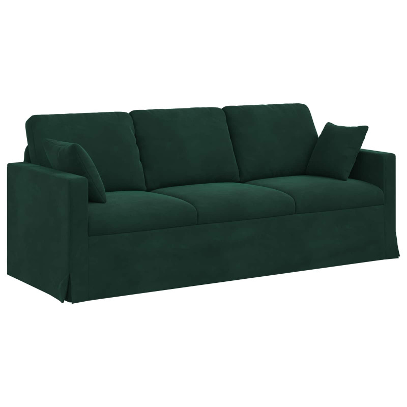 Sofa Ciemna zieleń 198 x 78 x 80 cm Aksamit