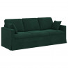 Sofa Ciemna zieleń 198 x 78 x 80 cm Aksamit