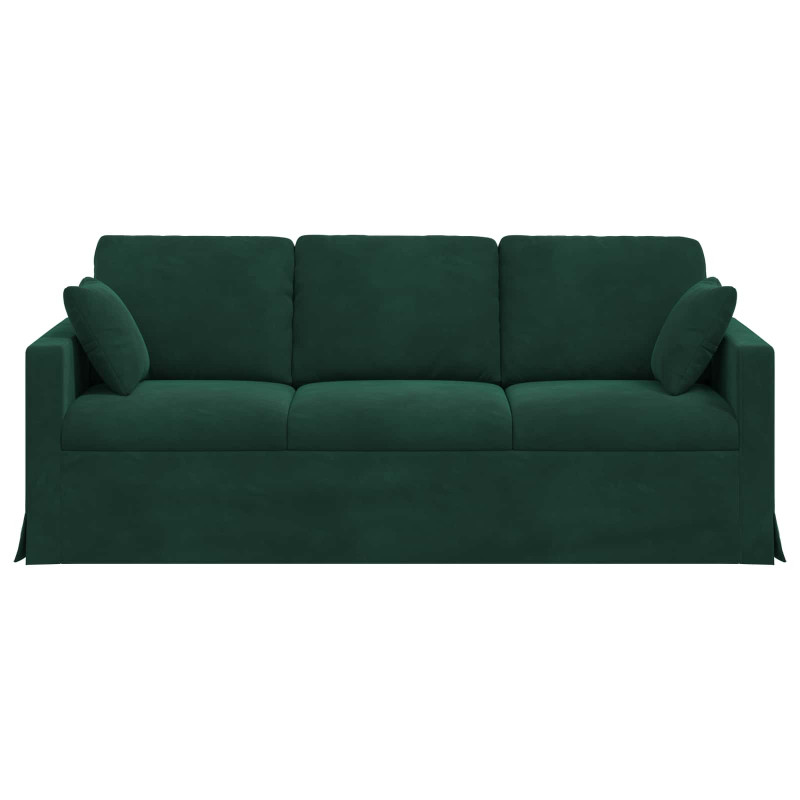 Sofa Ciemna zieleń 198 x 78 x 80 cm Aksamit