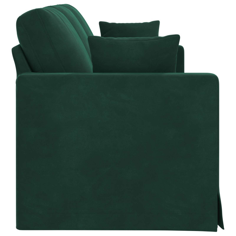Sofa Ciemna zieleń 198 x 78 x 80 cm Aksamit