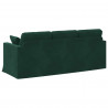 Sofa Ciemna zieleń 198 x 78 x 80 cm Aksamit