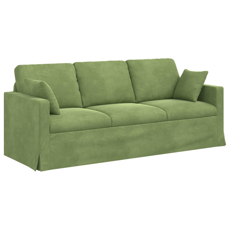 Sofa Jasnozielony 198 x 78 x 80 cm Aksamit