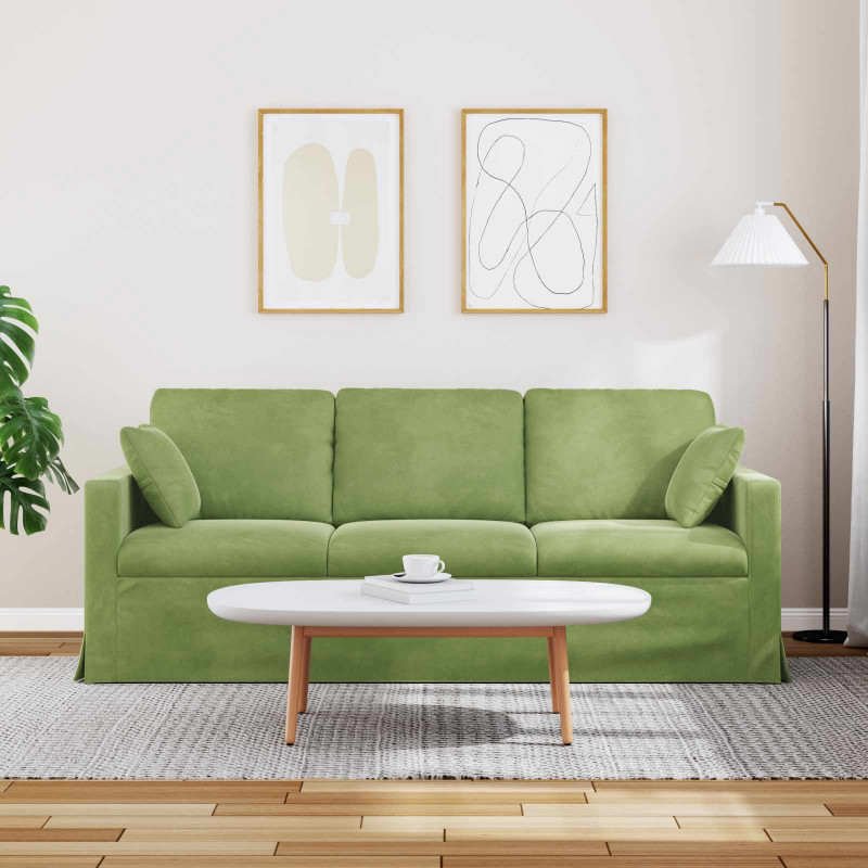 Sofa Jasnozielony 198 x 78 x 80 cm Aksamit