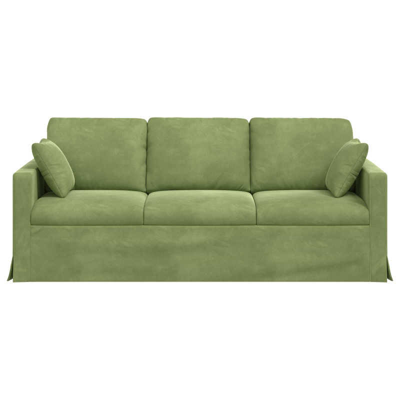 Sofa Jasnozielony 198 x 78 x 80 cm Aksamit