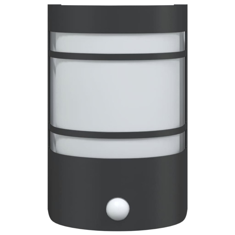 Kinkiet zewnętrzny z czujnikiem ruchu, czarny, stal nierdzewna
