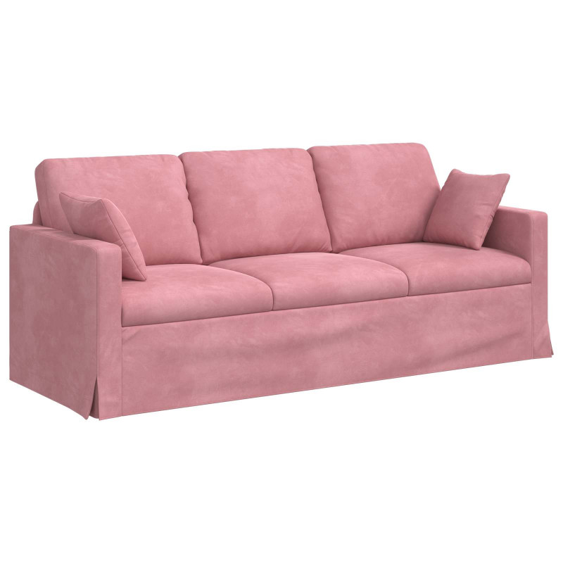 Sofa Różowy 198 x 78 x 80 cm Aksamit