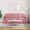Sofa Różowy 198 x 78 x 80 cm Aksamit