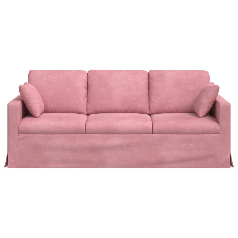 Sofa Różowy 198 x 78 x 80 cm Aksamit