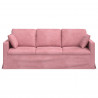 Sofa Różowy 198 x 78 x 80 cm Aksamit