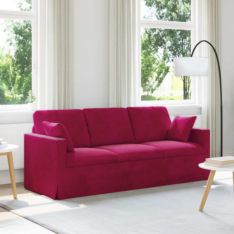 Sofa Czerwone wino 198 x 78 x 80 cm Aksamit