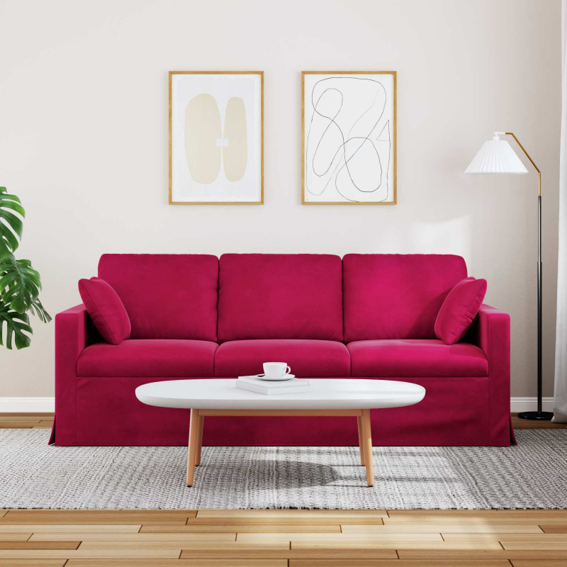 Sofa Czerwone wino 198 x 78 x 80 cm Aksamit
