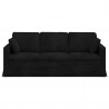 Sofa Czarny 198 x 78 x 80 cm Aksamit