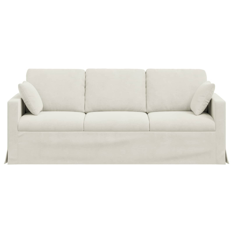 Sofa Kremowy 198 x 78 x 80 cm Aksamit