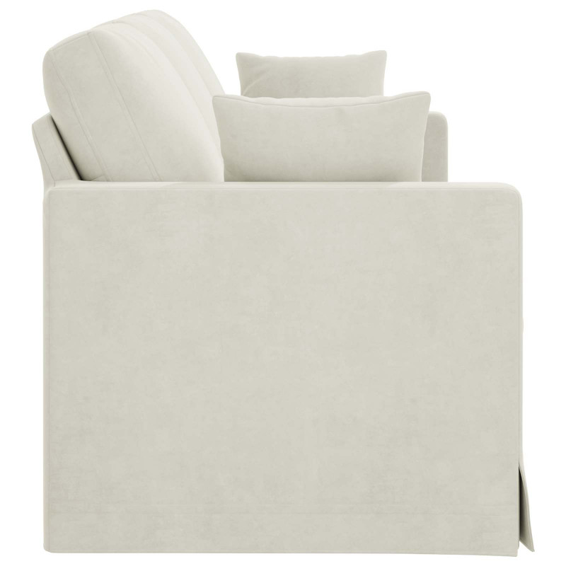Sofa Kremowy 198 x 78 x 80 cm Aksamit