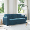Sofa Niebieski 198 x 78 x 80 cm Aksamit