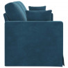 Sofa Niebieski 198 x 78 x 80 cm Aksamit