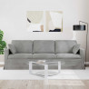 Sofa Jasnoszary 228 x 78 x 80 cm Aksamit