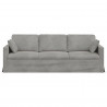 Sofa Jasnoszary 228 x 78 x 80 cm Aksamit