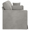 Sofa Jasnoszary 228 x 78 x 80 cm Aksamit