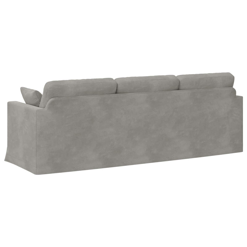 Sofa Jasnoszary 228 x 78 x 80 cm Aksamit