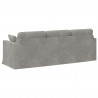 Sofa Jasnoszary 228 x 78 x 80 cm Aksamit