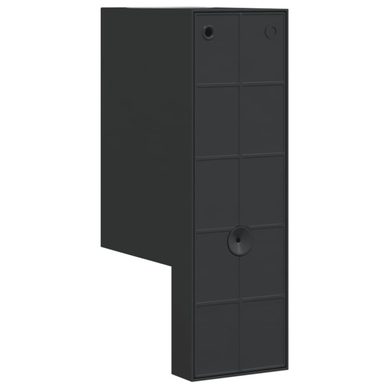Zewnętrzne kinkiety z czujnikami, 2 szt., czarne, aluminium