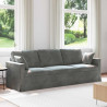 Sofa Ciemnoszary 228 x 78 x 80 cm Aksamit