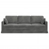 Sofa Ciemnoszary 228 x 78 x 80 cm Aksamit