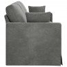 Sofa Ciemnoszary 228 x 78 x 80 cm Aksamit