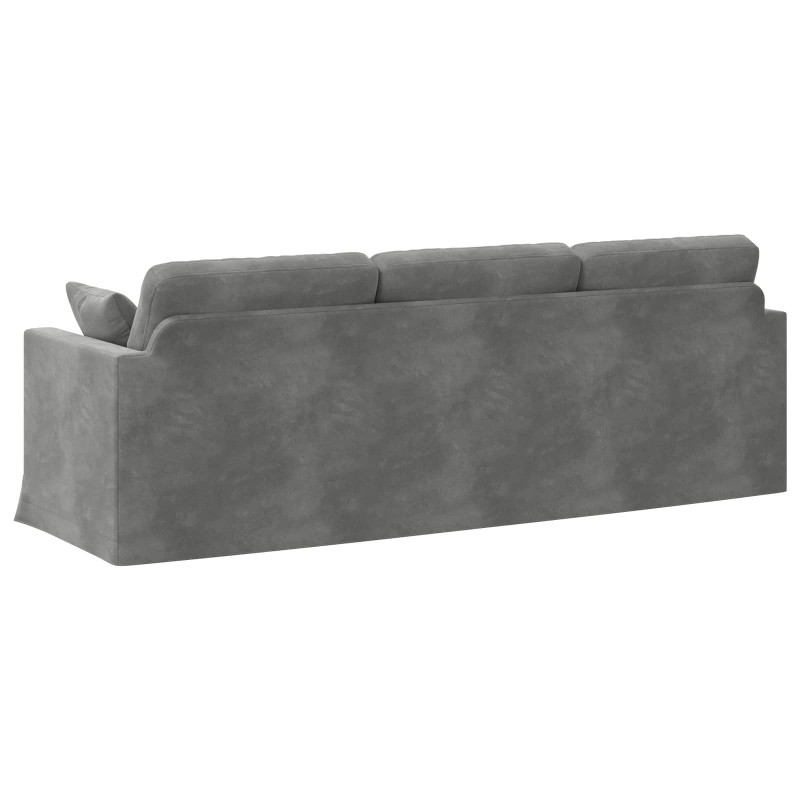 Sofa Ciemnoszary 228 x 78 x 80 cm Aksamit