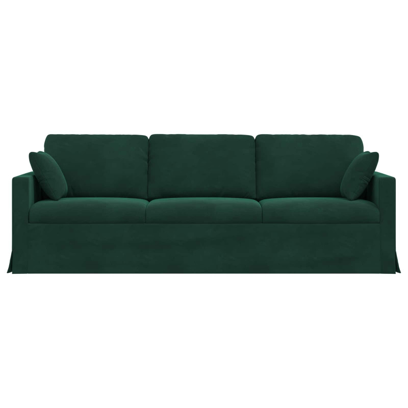 Sofa Ciemna zieleń 228 x 78 x 80 cm Aksamit