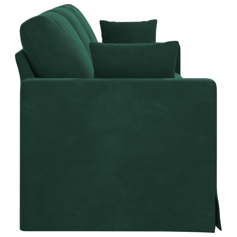 Sofa Ciemna zieleń 228 x 78 x 80 cm Aksamit