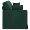 Sofa Ciemna zieleń 228 x 78 x 80 cm Aksamit