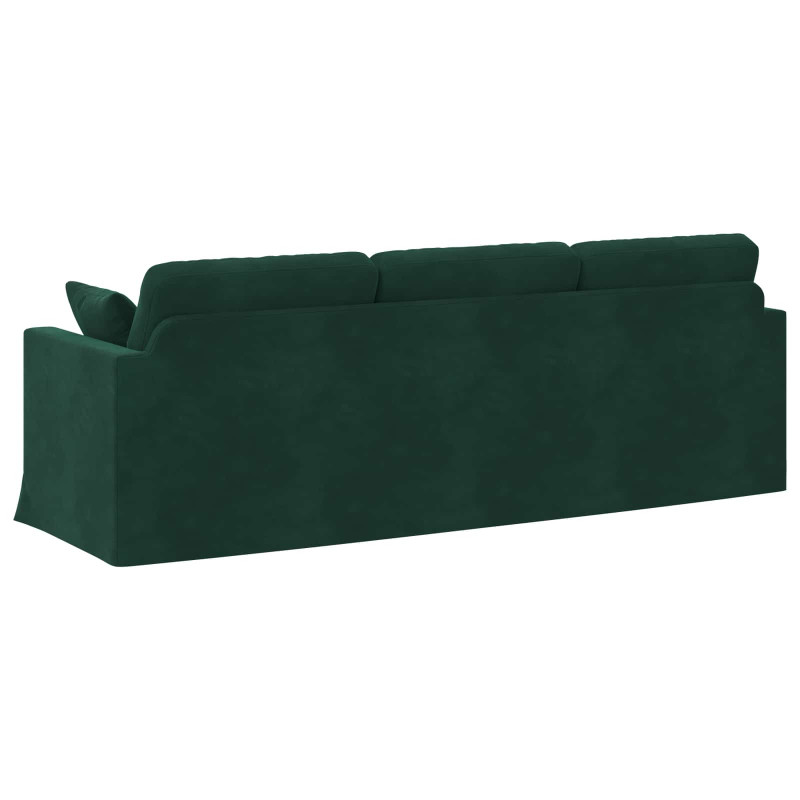 Sofa Ciemna zieleń 228 x 78 x 80 cm Aksamit