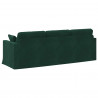 Sofa Ciemna zieleń 228 x 78 x 80 cm Aksamit