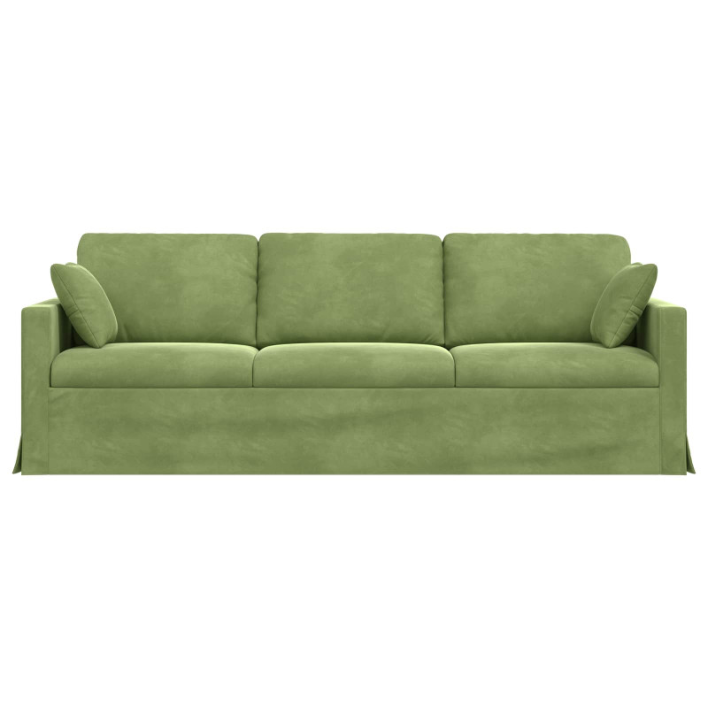 Sofa Jasnozielony 228 x 78 x 80 cm Aksamit