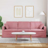 Sofa Różowy 228 x 78 x 80 cm Aksamit