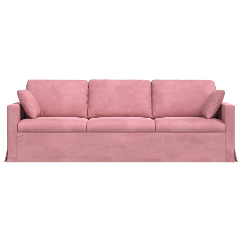Sofa Różowy 228 x 78 x 80 cm Aksamit