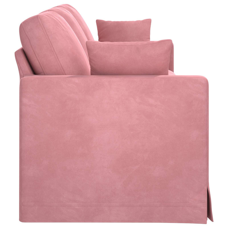 Sofa Różowy 228 x 78 x 80 cm Aksamit