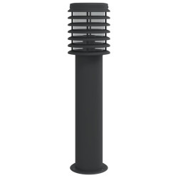 Lampa ogrodowa na słupku, czarna, 60 cm, stal nierdzewna